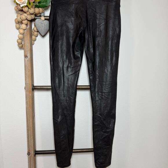 Spanx‎ Black Faux Leather Leggings Size Large - Picture 3 of 8